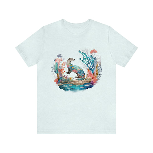 Oceanic Dreams - Short Sleeve Tee Heather Ice Blue